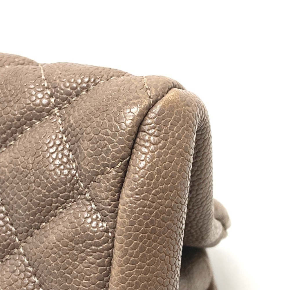 CHANEL Brown Caviar Leather Logo Shoulder Bag - Picture 6 of 12